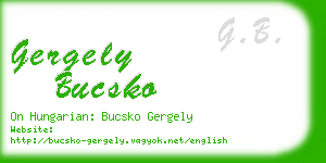 gergely bucsko business card